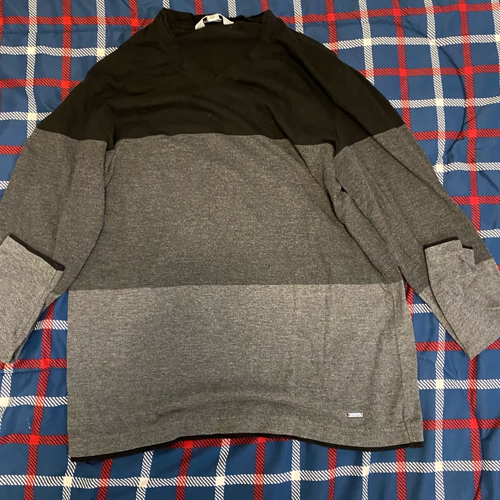 Black and grey Calvin Klein shirt